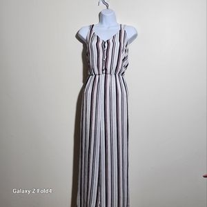 Sienna Sky Black and White Striped Jumpsuit